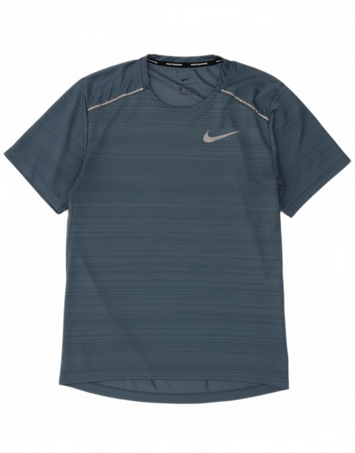 Мужская футболка Nike Dri Fit, полиэстер, маленькая синяя полоска
