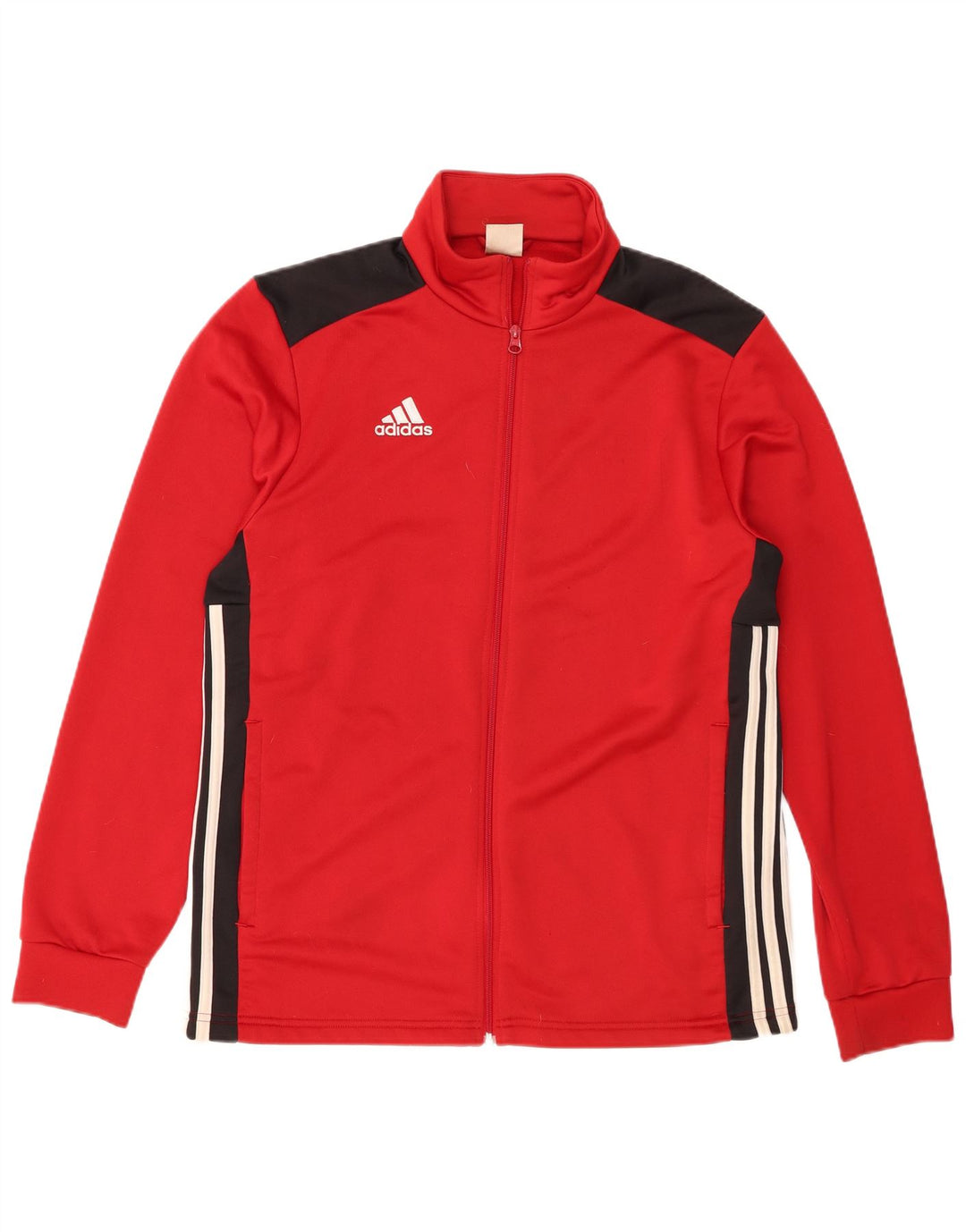 Мужская спортивная куртка Adidas, большая красная полиэстер с цветными блоками