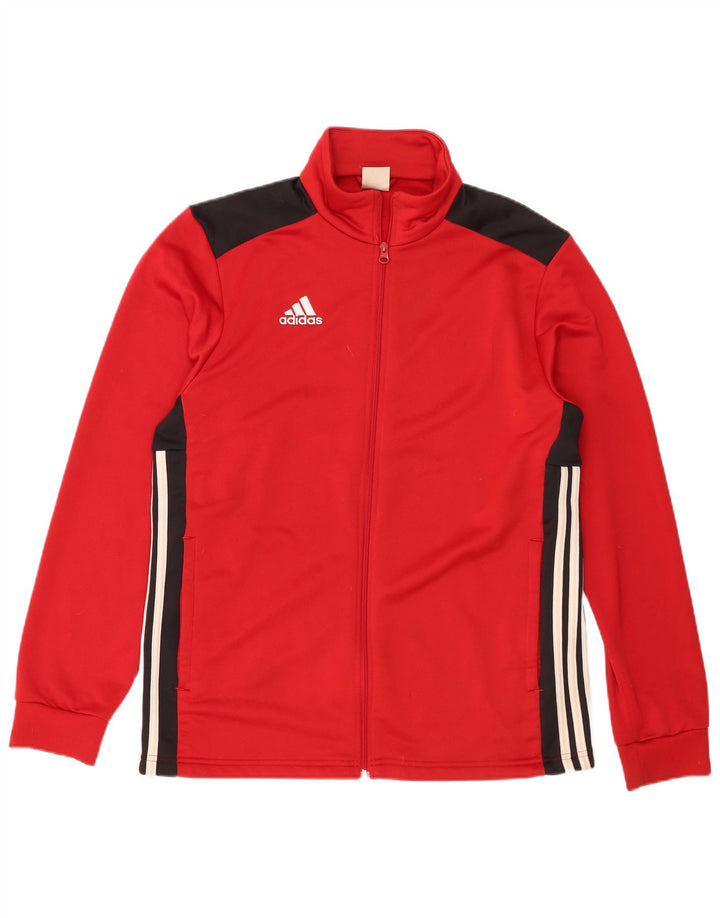 Мужская спортивная куртка Adidas, большая красная полиэстер с цветными блоками