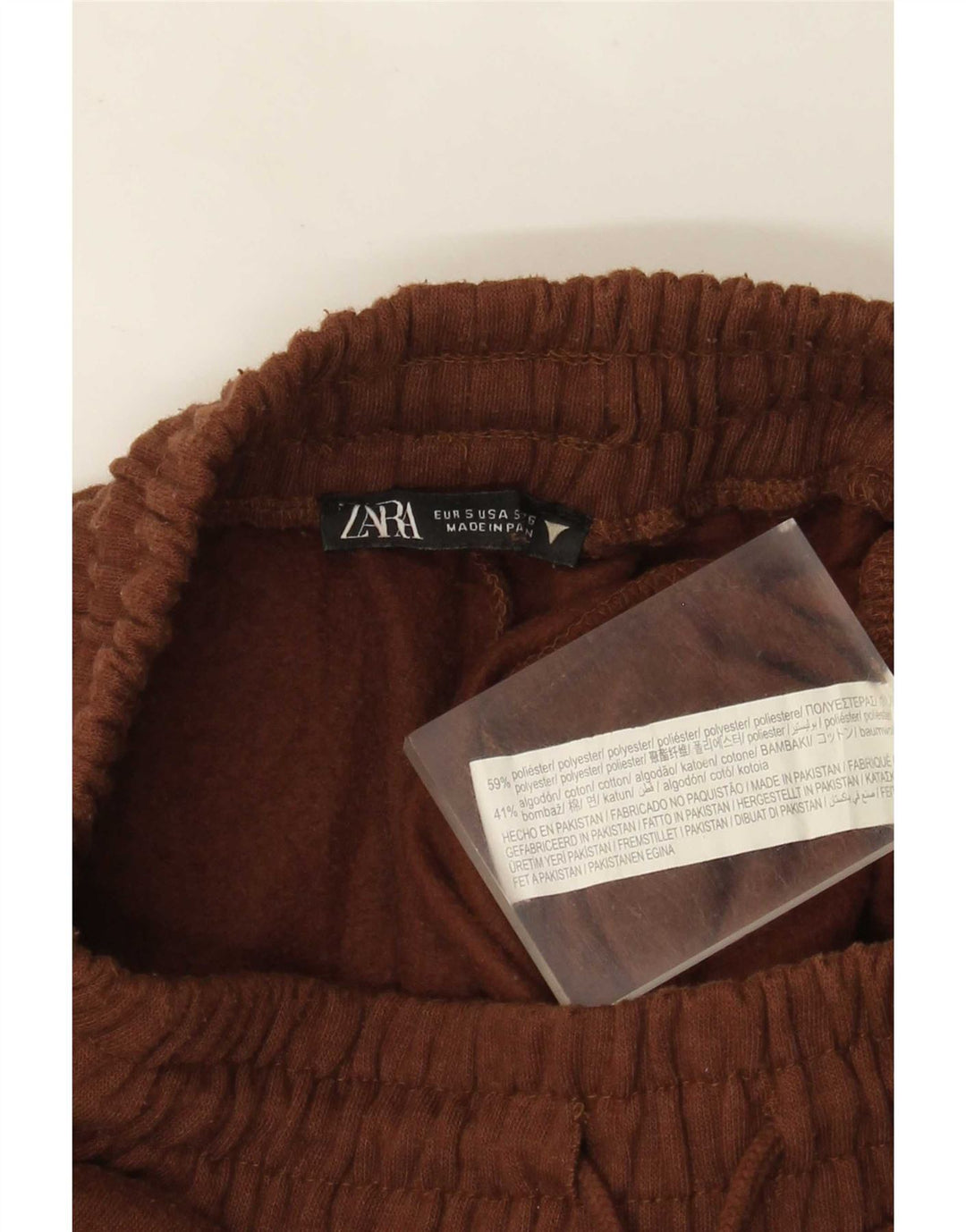 Женские спортивные брюки Zara, джоггеры, Великобритания, 8, маленькие, коричневые, полиэстер