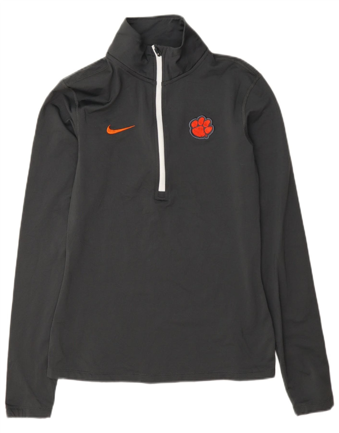 Женский спортивный костюм-пуловер Nike Clemson Tigers UK 12, средний серый в полоску