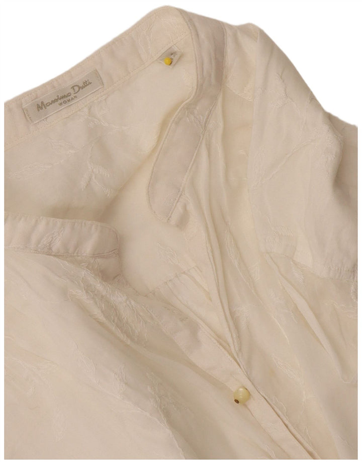 Женская рубашка Massimo Dutti EU 44 XL с белым цветочным принтом