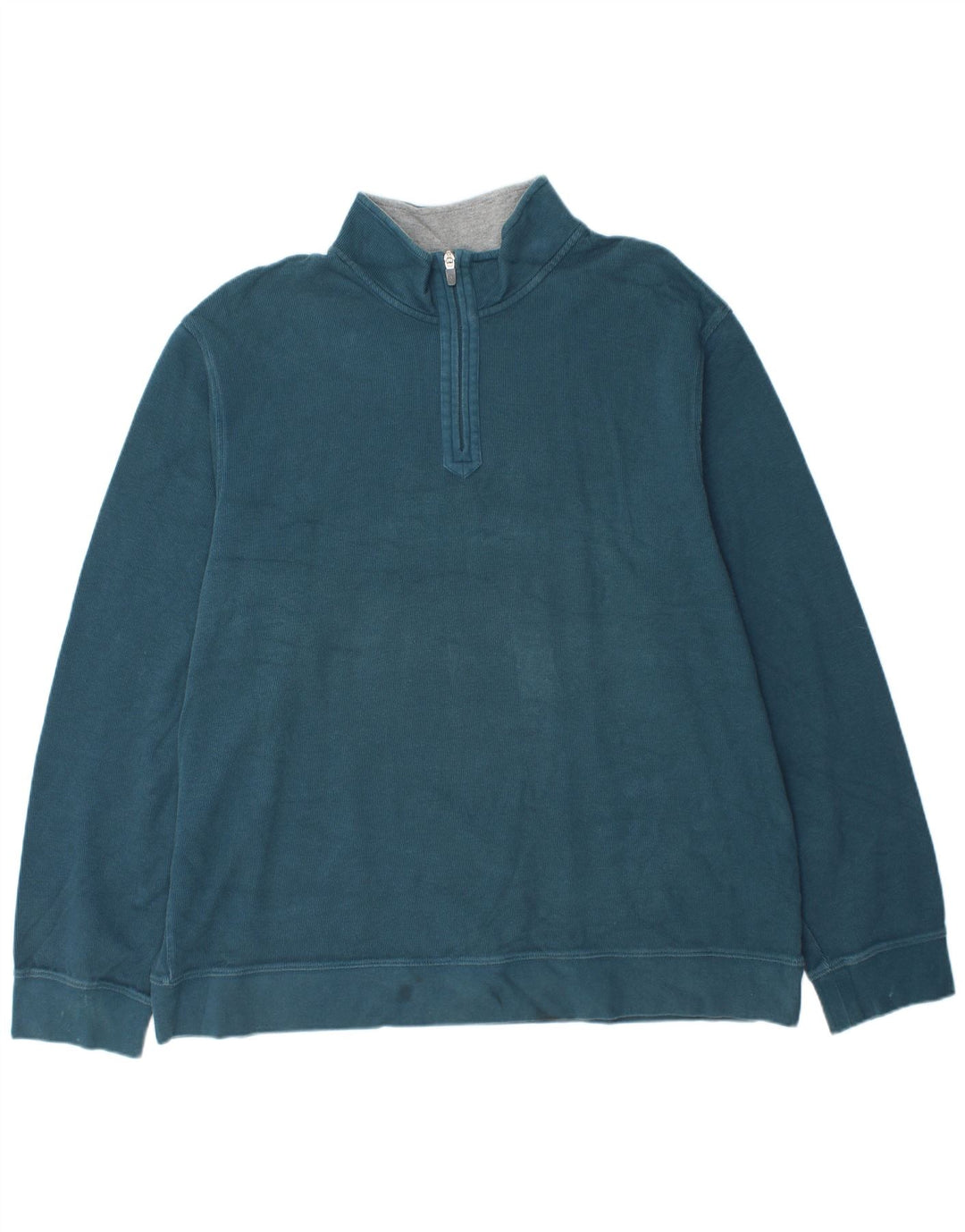 IZOD Мужской свитер с воротником на молнии 2XL Синий Хлопок