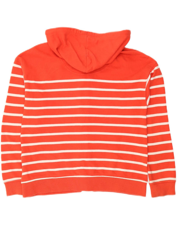 Женский свитер с капюшоном на молнии Joules UK 10, маленький хлопок в оранжевую полоску