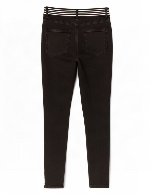 Женские узкие джинсы Zara EU 38, маленькие W28 L27, черные