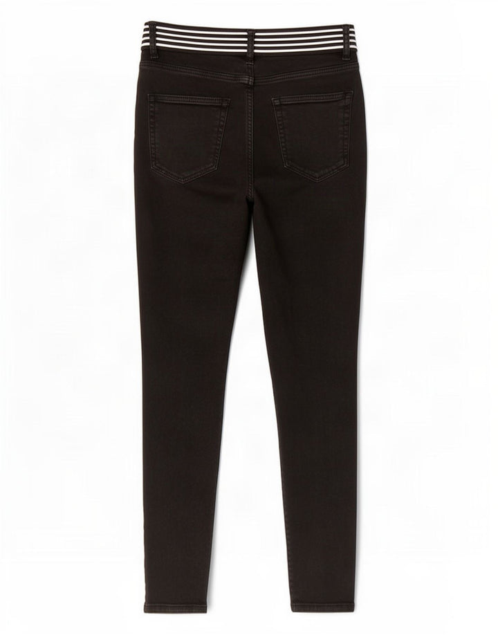 Женские узкие джинсы Zara EU 38, маленькие W28 L27, черные