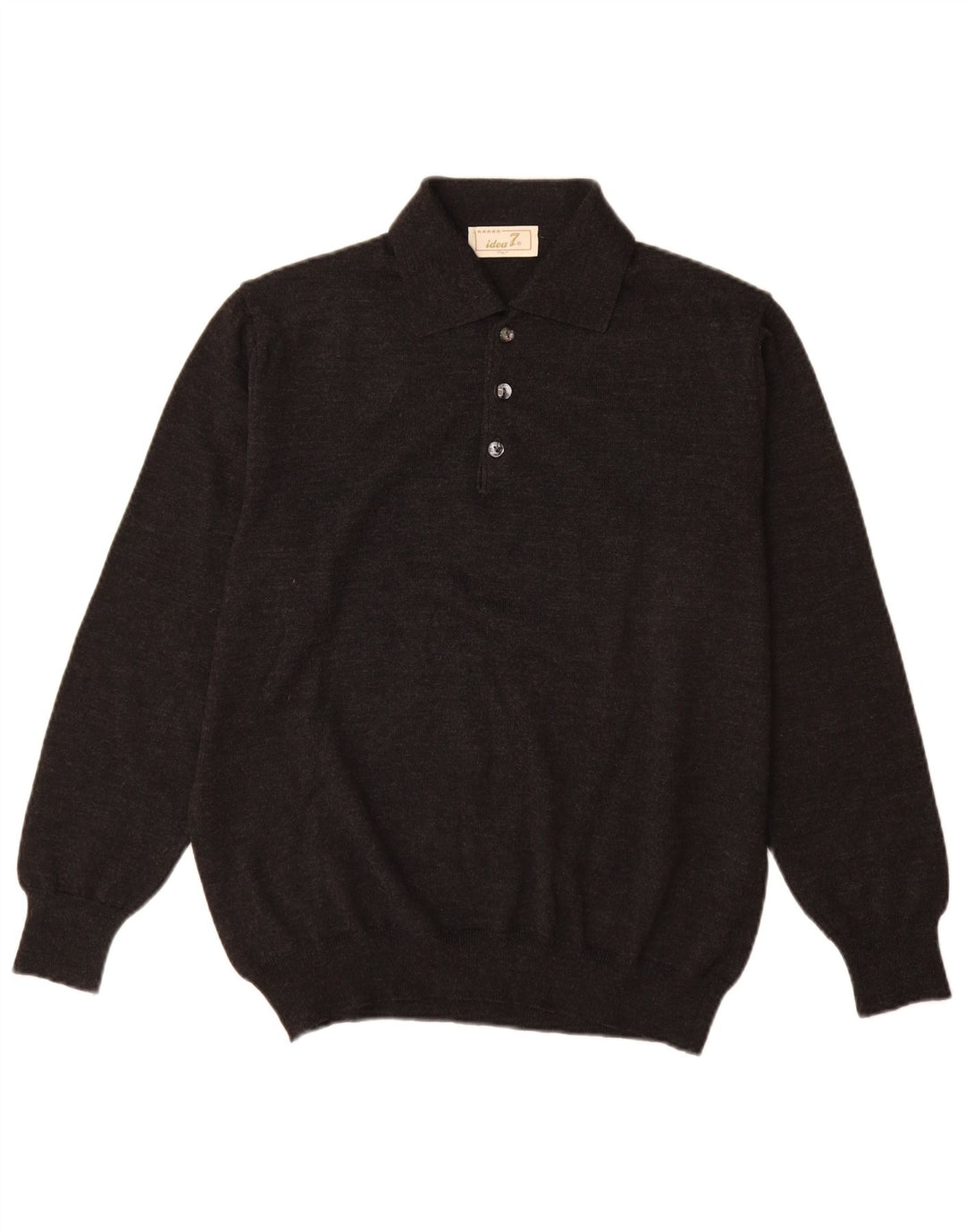 Мужской джемпер с воротником-поло Idea IT 50 Medium Grey Wool