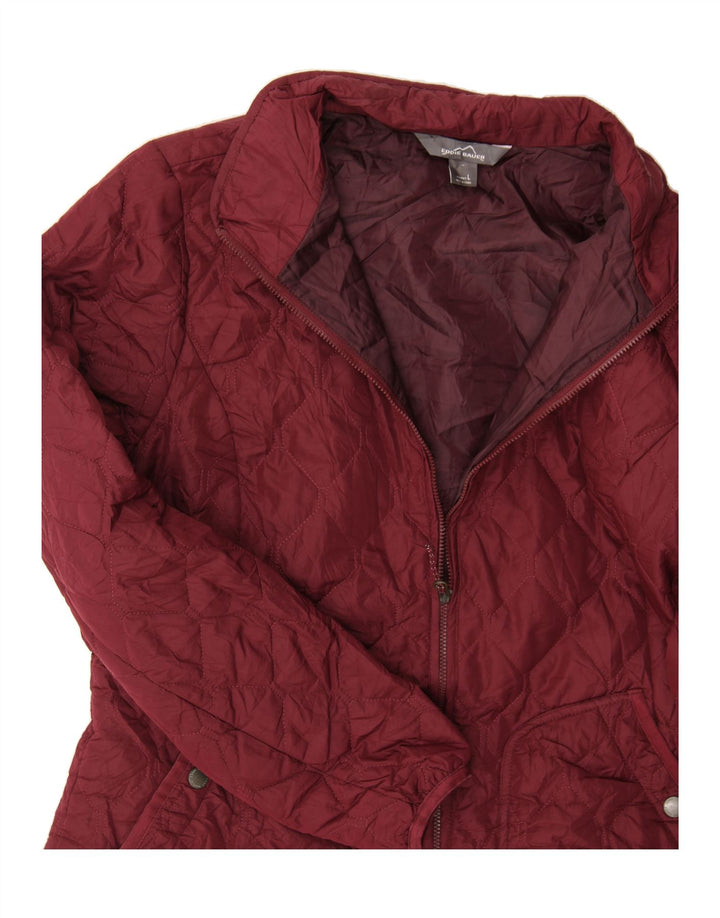 EDDIE BAUER Womens Quilted Jacket UK 16 Large Red Polyester Vintage Eddie Bauer and Second-Hand Eddie Bauer from Messina Hembry 