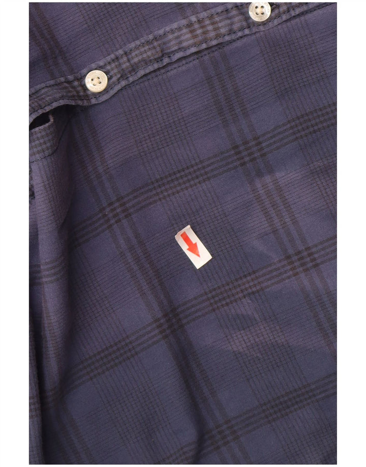 Мужская рубашка Tommy Hilfiger среднего размера, темно-синяя клетка, хлопок