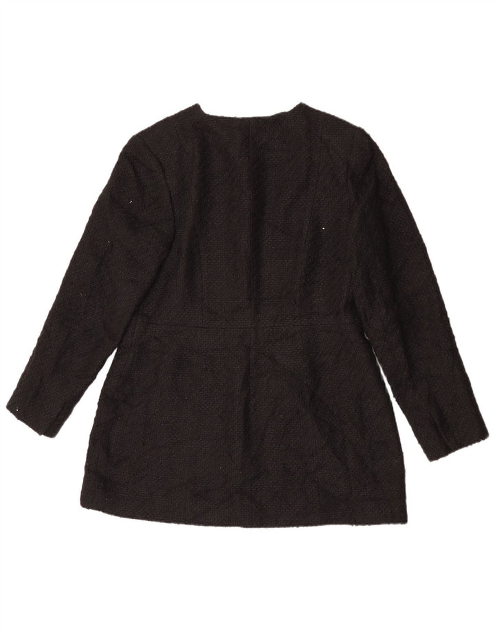 Женский пиджак Zara на 4 пуговицах, Великобритания 18 XL, черный