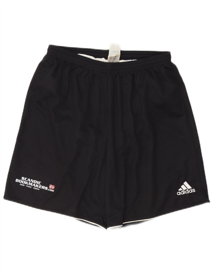 Мужские спортивные шорты Adidas Climalite, большие черные из полиэстера
