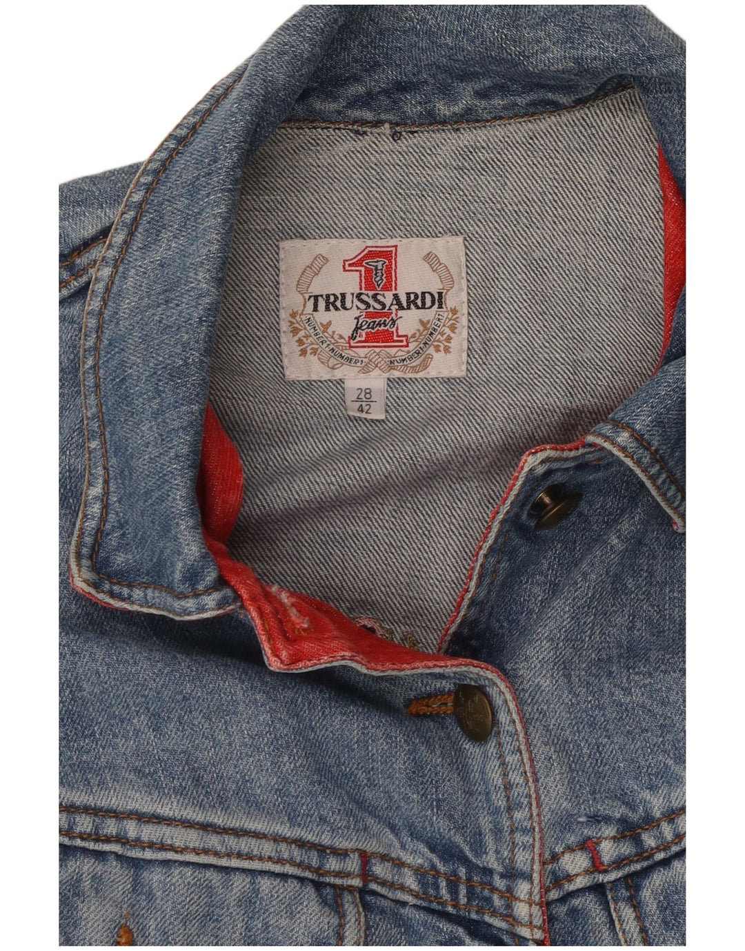 TRUSSARDI Женское джинсовое болеро с короткими рукавами IT 42 Средний Синий Хлопок
