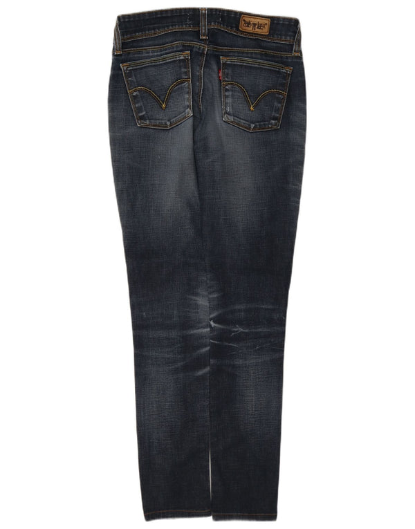 Женские узкие джинсы Levi's 473 с потертостями W29 L30, синий хлопок
