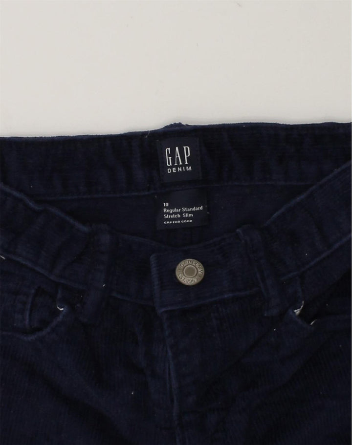 GAP Girls Standard Fit Slim Corduroy Trousers 9-10 Years W24 L25 Navy Blue | Vintage Gap | Thrift | Second-Hand Gap | Used Clothing | Messina Hembry 
