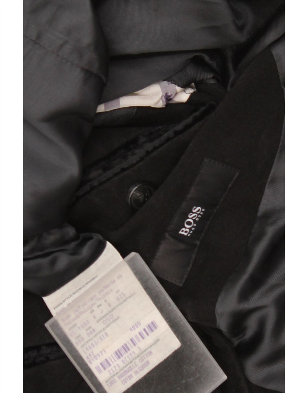 Мужское пальто Hugo Boss EU 50, большое черное, хлопок