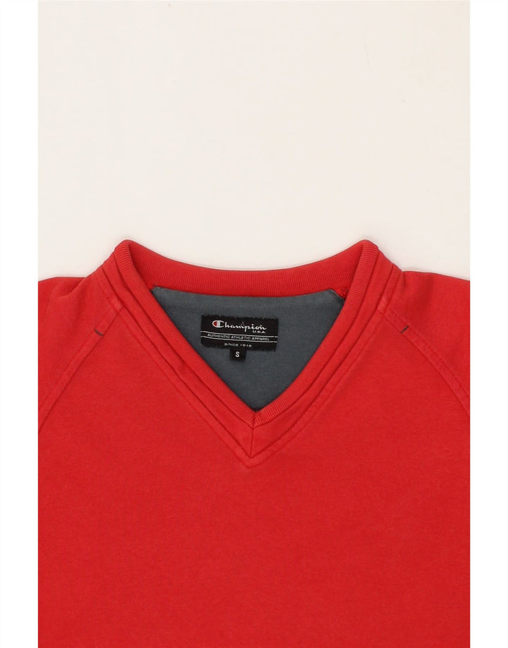 CHAMPION Mens Sweatshirt Jumper Small Red Cotton Vintage Champion and Second-Hand Champion from Messina Hembry 