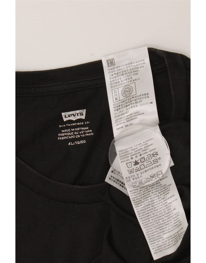 Мужская футболка с рисунком Levi's, верх XL, черный хлопок