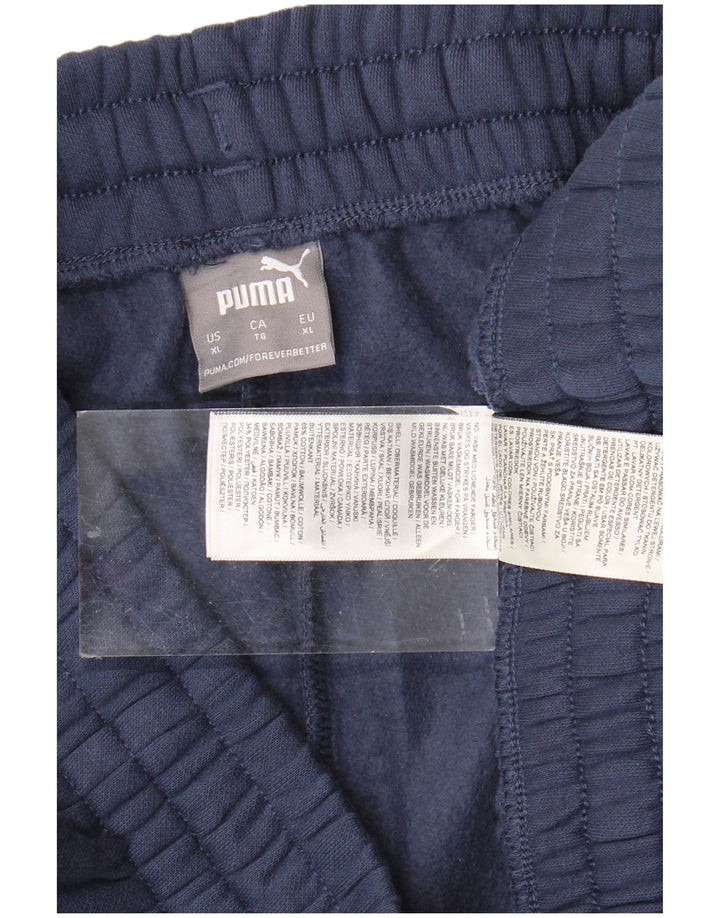 Женский спортивный костюм PUMA Брюки для бега UK 18 XL Темно-синий хлопок