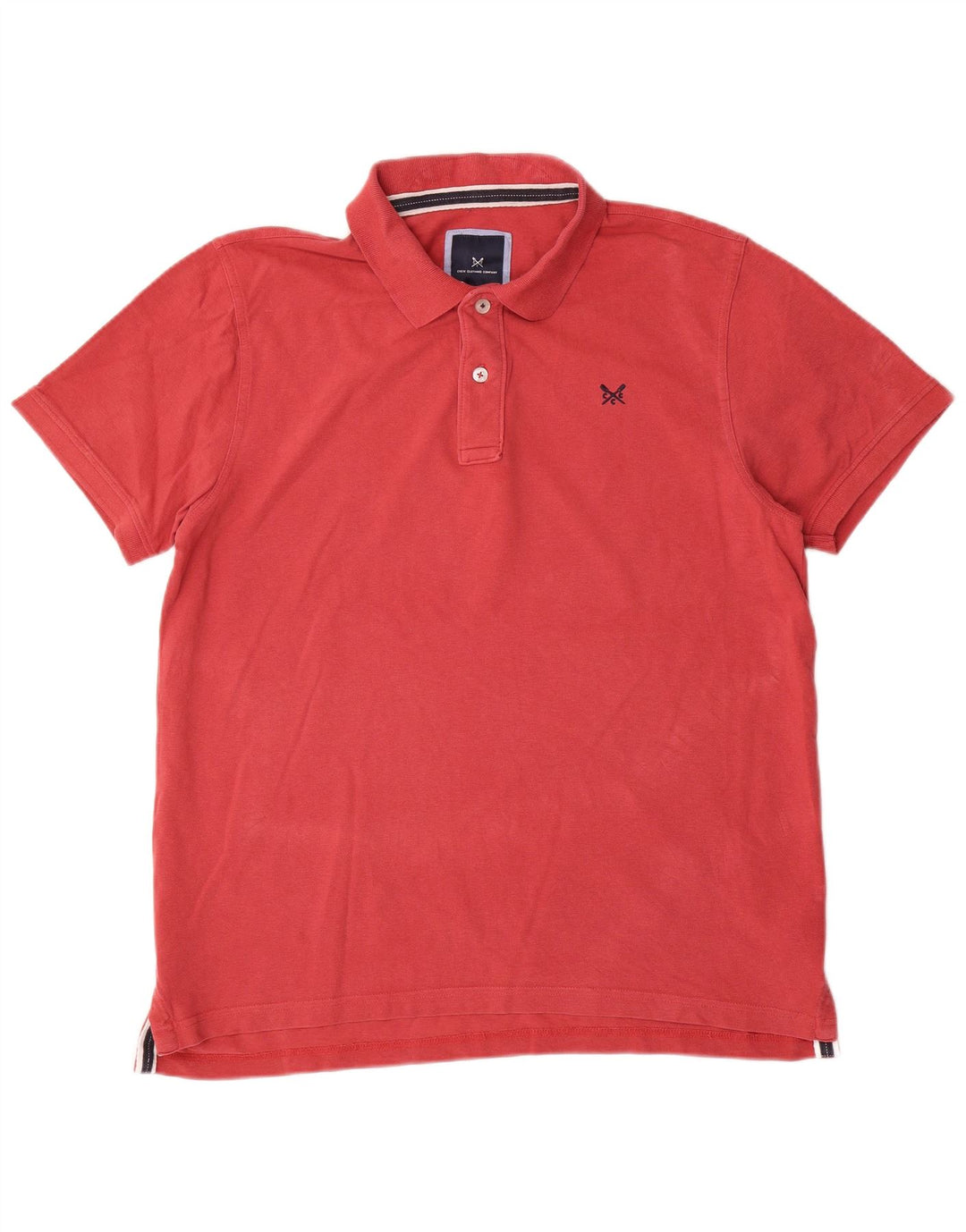 Crew Clothing Мужская рубашка-поло большого красного цвета из хлопка