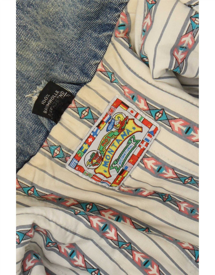 MONTANA Женская джинсовая куртка оверсайз UK 18 XL, синяя, хлопок