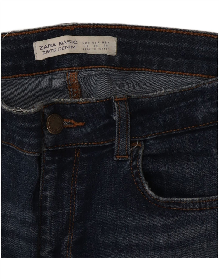 Женские потертые джинсы скинни Zara EU 40 Medium W30 L29 Синие