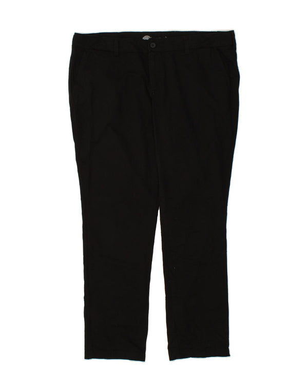DICKIES Womens Skinny Chino Trousers US 18 2XL W41 L31  Black Cotton