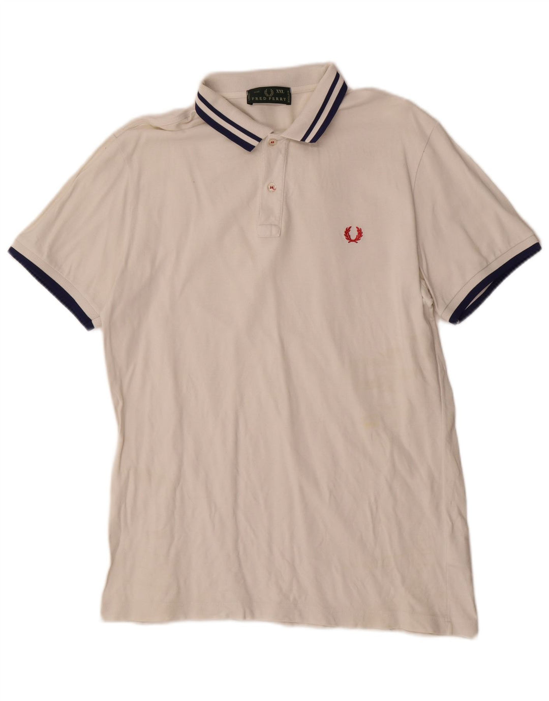 Мужская рубашка-поло Fred Perry 2XL, хлопок в белую полоску