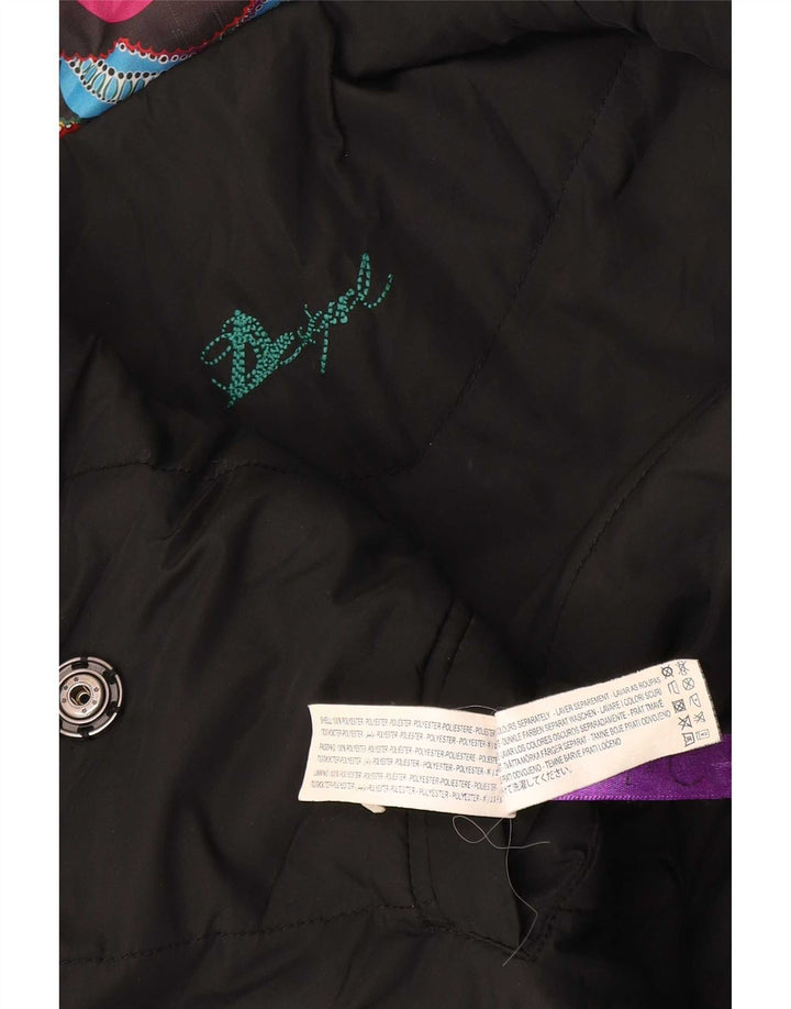 Женская стеганая куртка Desigual UK 10, маленький разноцветный полиэстер с геометрическим рисунком