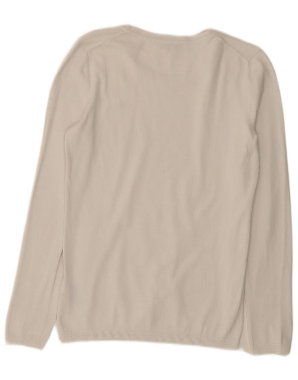 Женский джемпер с вырезом «лодочка» Tommy Hilfiger UK 10, маленький белый хлопковый