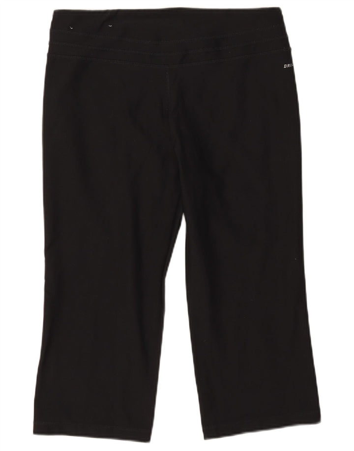 Женские спортивные брюки-капри Nike Dri Fit UK 14, средний черный полиэстер