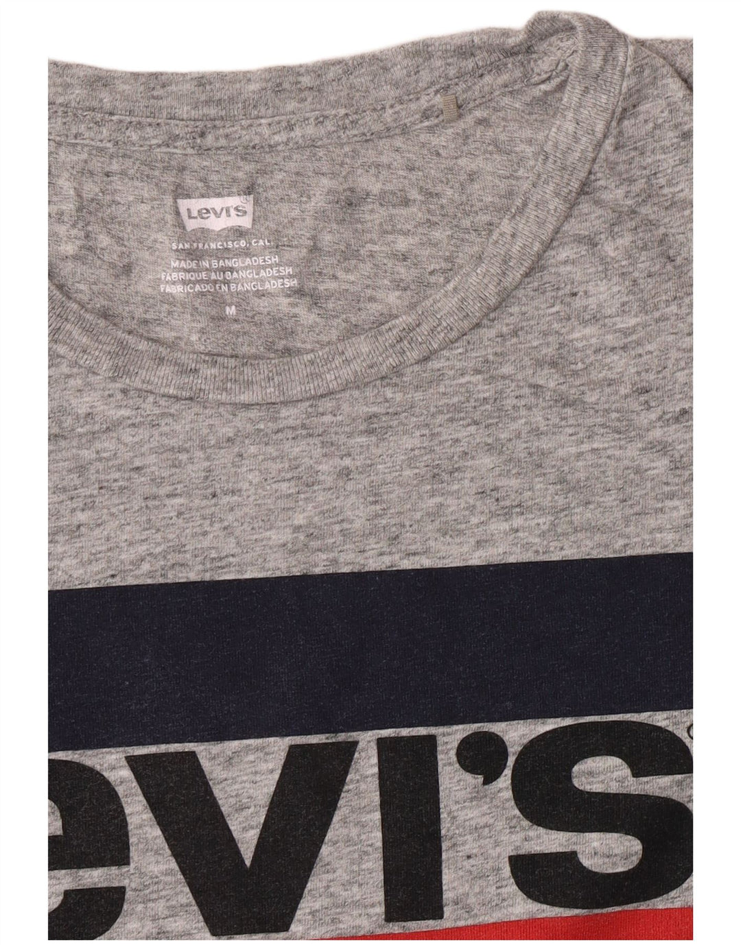 Женская футболка с рисунком Levi's Top UK 14, средний серый в крапинку