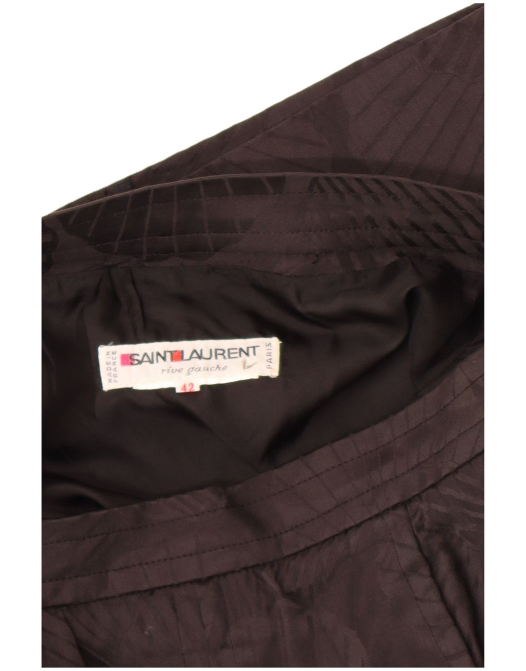 Saint Laurent Женская прямая юбка IT 42 Medium W30 Черная дизайнерская с цветочным принтом