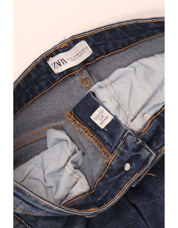 Женские джинсы Bootcut Zara EU 38, маленькие W28 L26, синие, хлопок