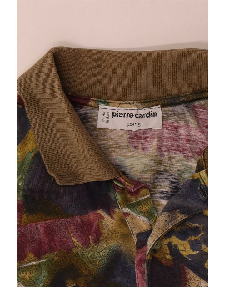 Мужская рубашка поло Pierre Cardin, средний разноцветный хлопок с геометрическим рисунком