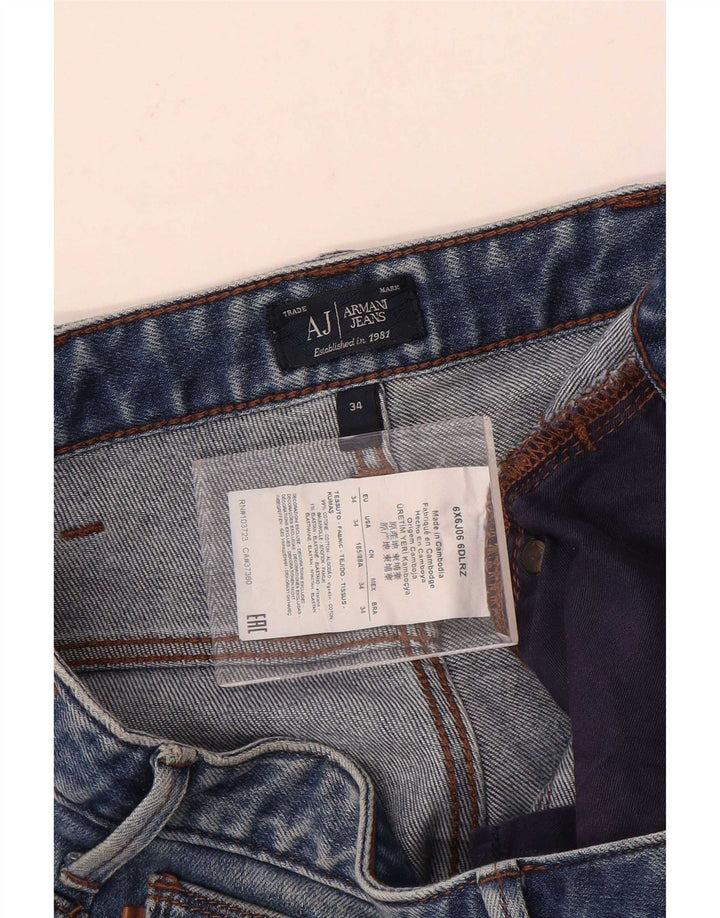 Мужские джинсы Armani Slim W34 L34 синие, хлопок
