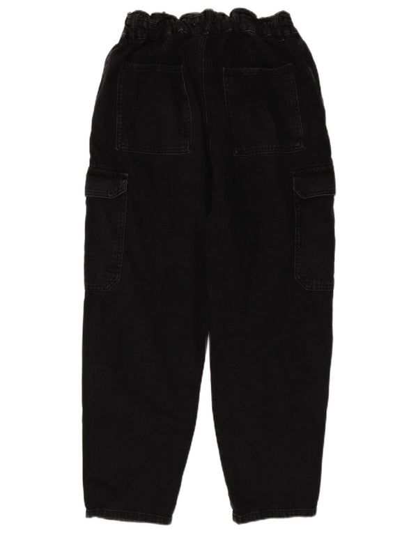 Женские свободные джинсы карго с высокой посадкой Zara EU 40 Medium W30 L24, черные