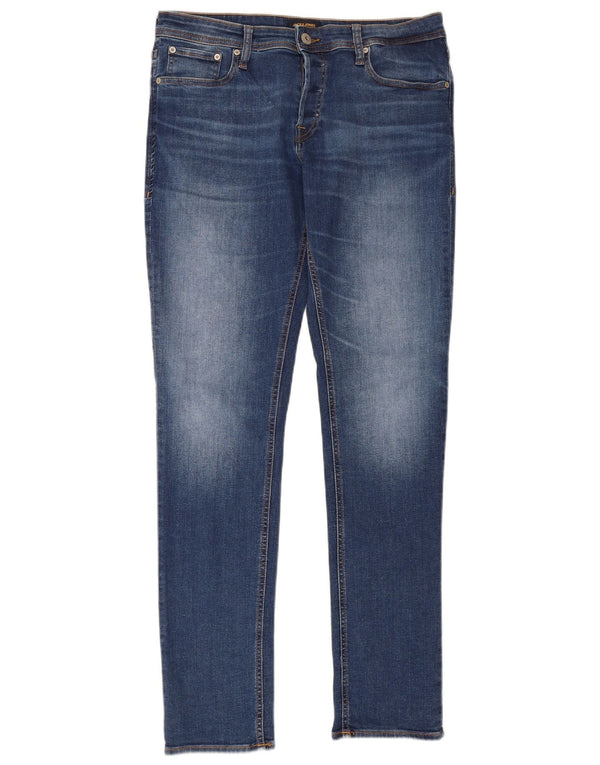 Мужские джинсы скинни с низкой талией Jack & Jones W34 L34, синий хлопок