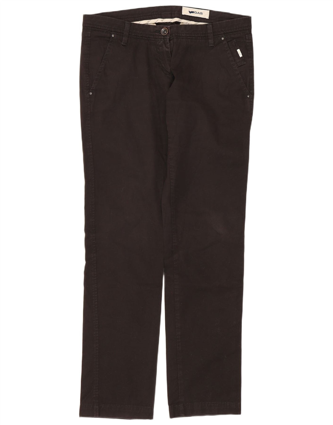 Женские прямые брюки-чиносы Gas W29 L31, черные, хлопковые