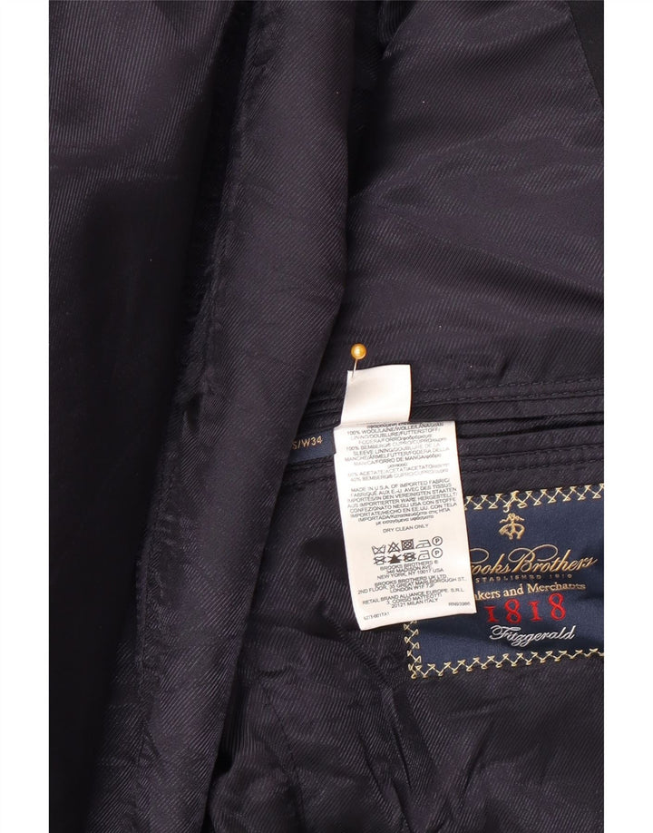 Мужской пиджак на 2 пуговицах Brooks Brothers, Великобритания 40, большой темно-синий, шерстяной