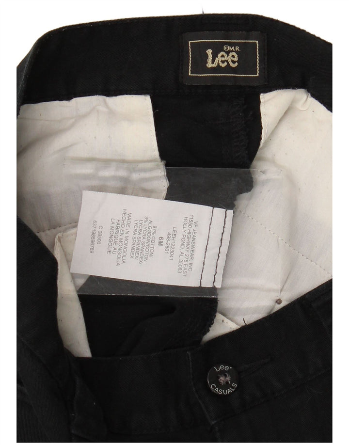 Женские зауженные капри с высокой талией LEE США 6, средние W30 L20, черные