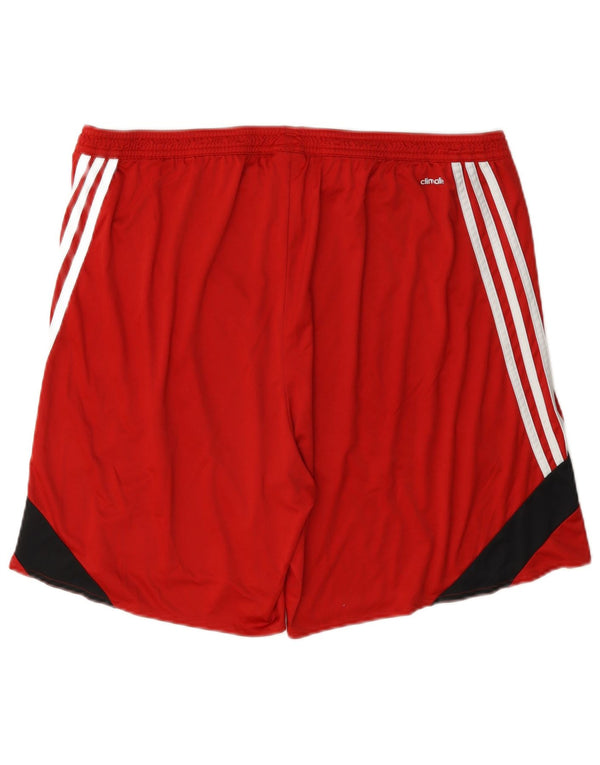 Мужские спортивные шорты Adidas Climalite 2XL, красный полиэстер с цветными блоками