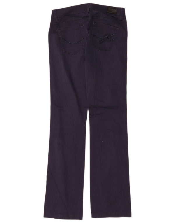 Guess Женские прямые повседневные брюки Starlet W26 L32 Темно-синие хлопковые