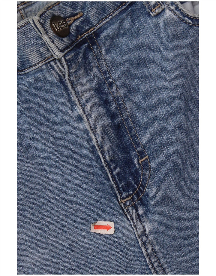 Женские джинсы-капри Lee с высокой посадкой, США 14, большие, W32 L20, синие, хлопок