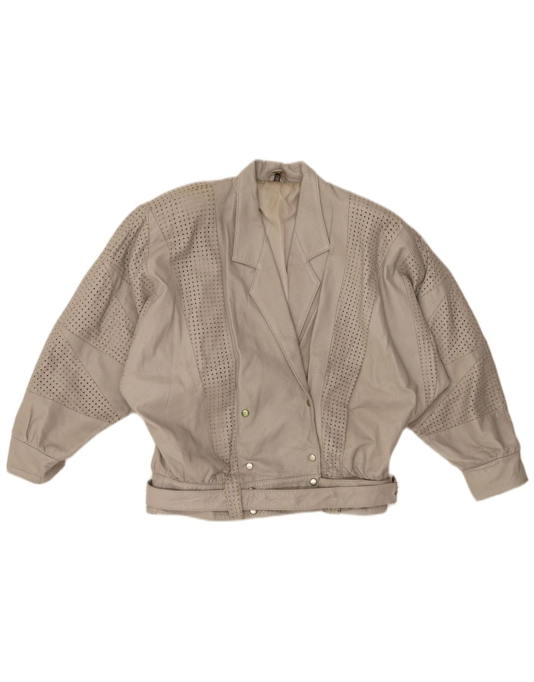 GABRIELLA BENELLI Женская куртка оверсайз EU 36 маленькая серая кожа