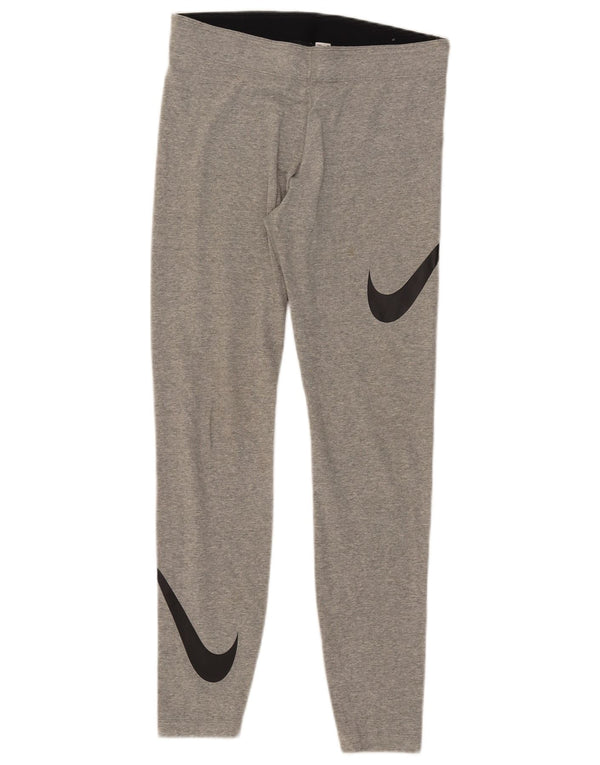 Женские леггинсы с рисунком Nike UK 14, хлопок среднего серого цвета