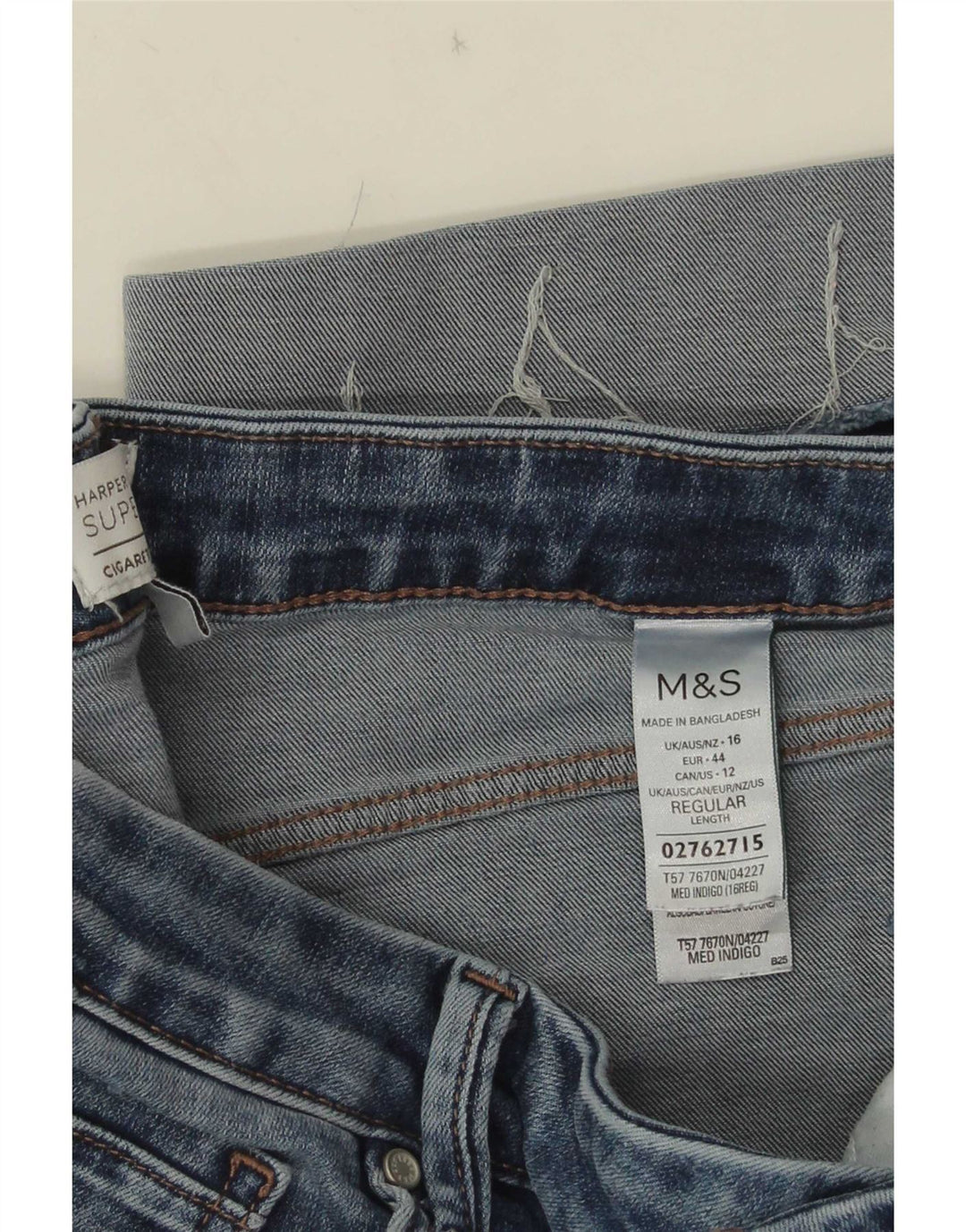 Женские прямые джинсы Marks & Spencer Harper UK 16, большие W32 L25, синие