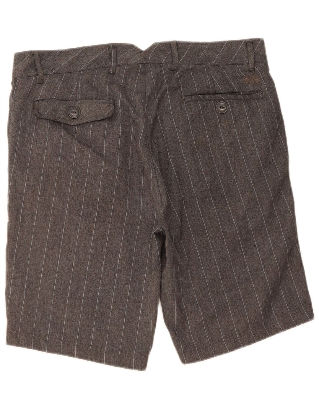 ANIMAL Mens Chino Shorts W32 Medium Grey Pinstripe