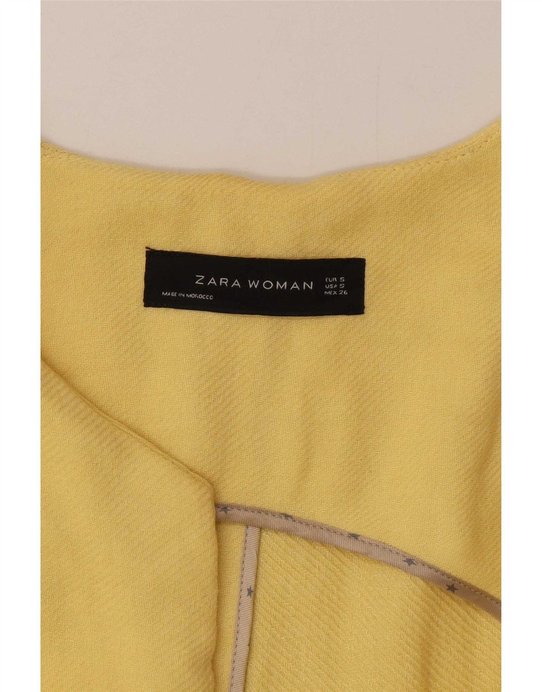 Женское открытое пальто Zara UK 10, маленькое желтое, вискоза