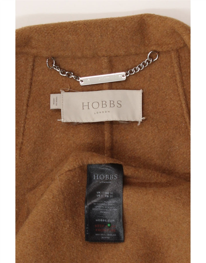 Женское пальто Hobbs UK 10, маленькое, коричневое, шерстяное