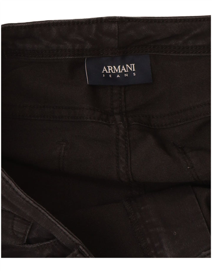 Женские узкие джинсы ARMANI W30 L27, черный хлопок